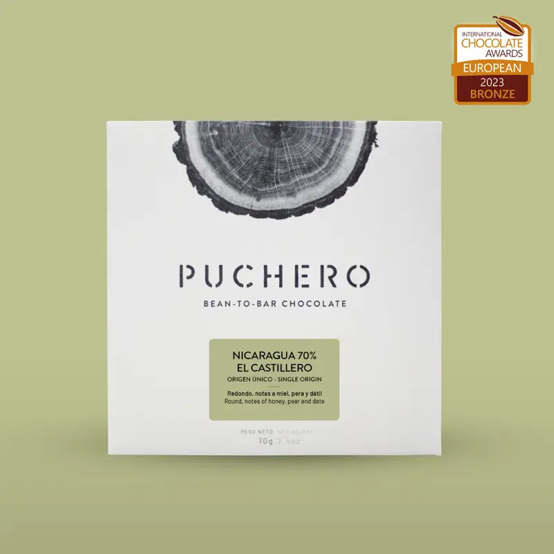 PUCHERO | Dunkle Schokolade »Nicaragua El Castillero« 70% | 70g El Castillero Nicaragua Schokolade von Puchero Chocolate Spanien