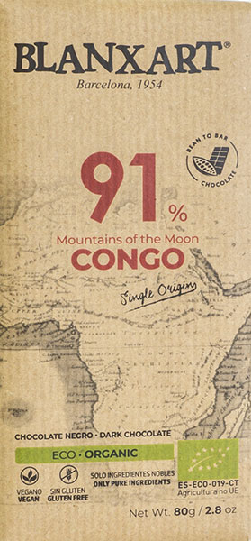 Spanische  Bio-Schokolade Congo von Blanxart 