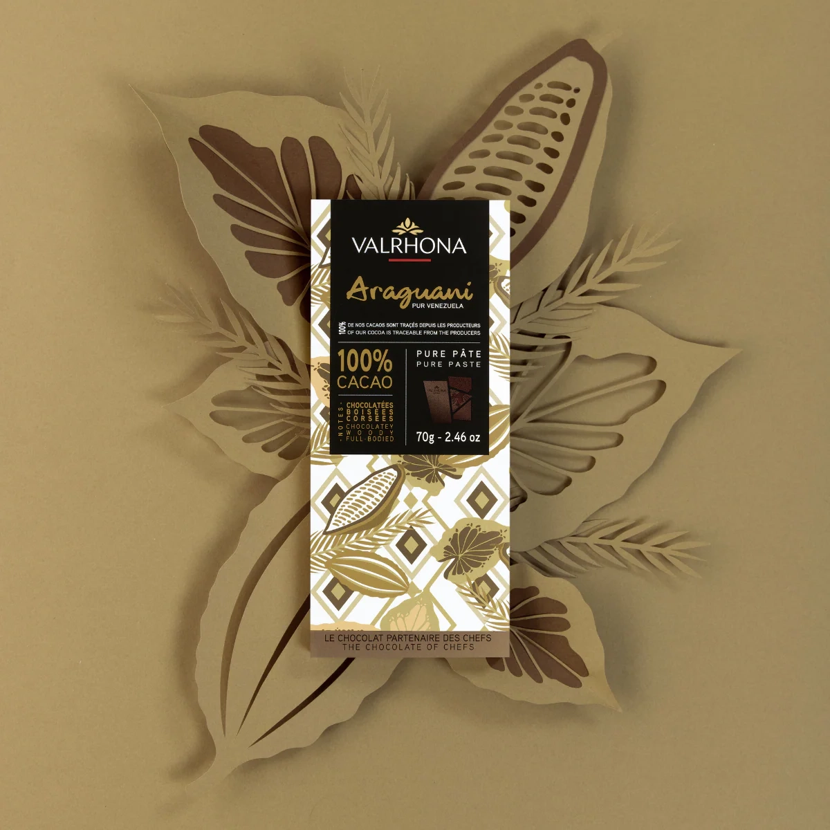 Tafel Valrhona Araguani 100 % – intensive 100 % Kakao‑Kakaomasse 70 g