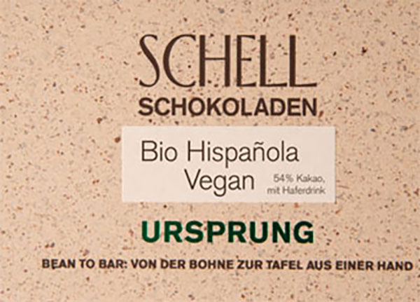 SCHELL | Vegane Schokolade »Hispañola« 54% | BIO | 50g