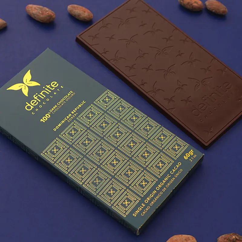 DEFINITE Schokoladen | »Dominikanische Republik« Kakaomasse 100% 100% Schokolade ohne Zuckerzusatz, Hersteller: Definite Dominikanische Republik