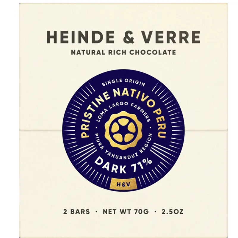 Heinde & Verre Schokolade Prestine Nativo Peru