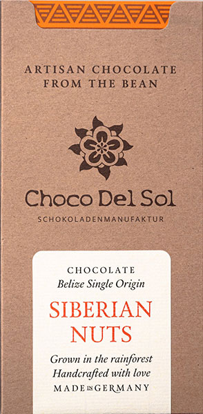 CHOCO DEL SOL | Dunkle Schokolade »Siberian Nuts« 82% | BIO