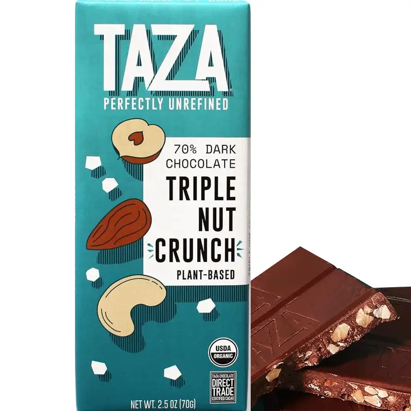 Triple Nut Nussschokolade Crunch Schokolade von Taza