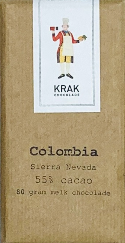 KRAK Chocolade | Milchschokolade »Colombia Sierra Nevada« 55% | 80g MHD 04.11.2022