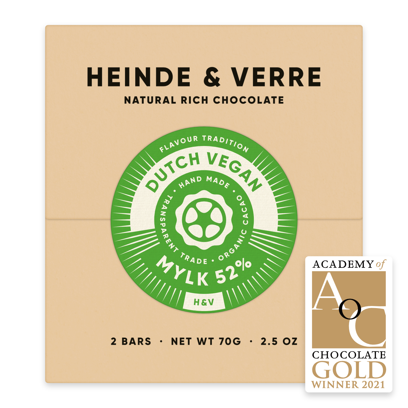 HEINDE & VERRE | Vegane Schokolade Mylk »Dutch Vegan« 52%