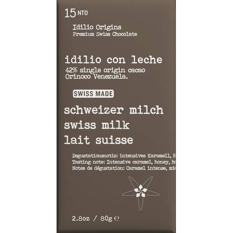 Beste Milchschokolade uro Schokolade von Idilio Origins Schweiz