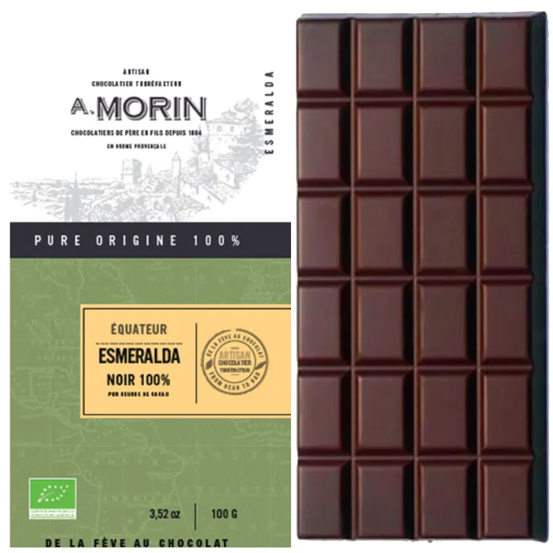 A. MORIN Schokoladen | Kakaomasse Equateur »Esmeralda« 100% | BIO | 100g 100% Schokolade Kakaomasse Esmeralda Ecuador von A. Morin Frankreich