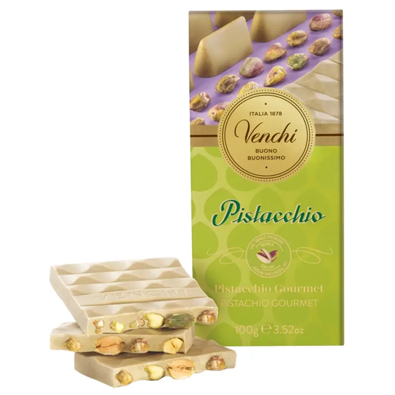 VENCHI | Weiße Schokolade mit Pistazien »Pistacchio Gourmet« Weiße Gourmet-Schokolade mit Pistazie von Venchi