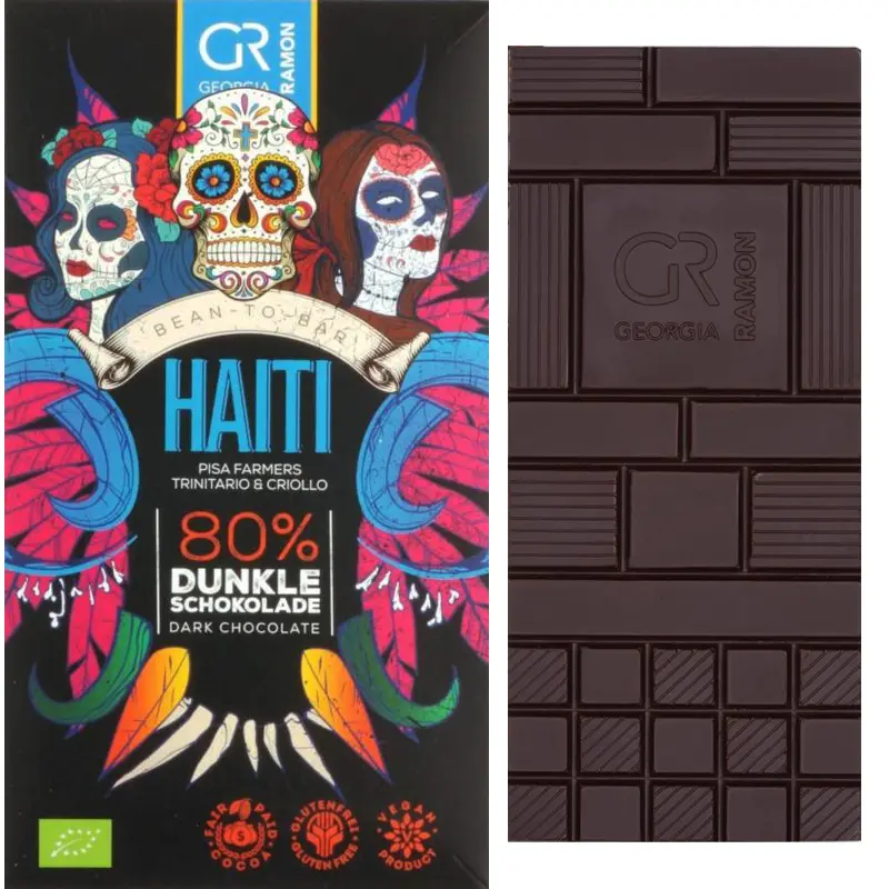 GEORGIA RAMON | Schokolade »Haiti« 80% | BIO | 50g Dunkle Schokolade mit 80% Kakao von Georgia Ramon Haiti