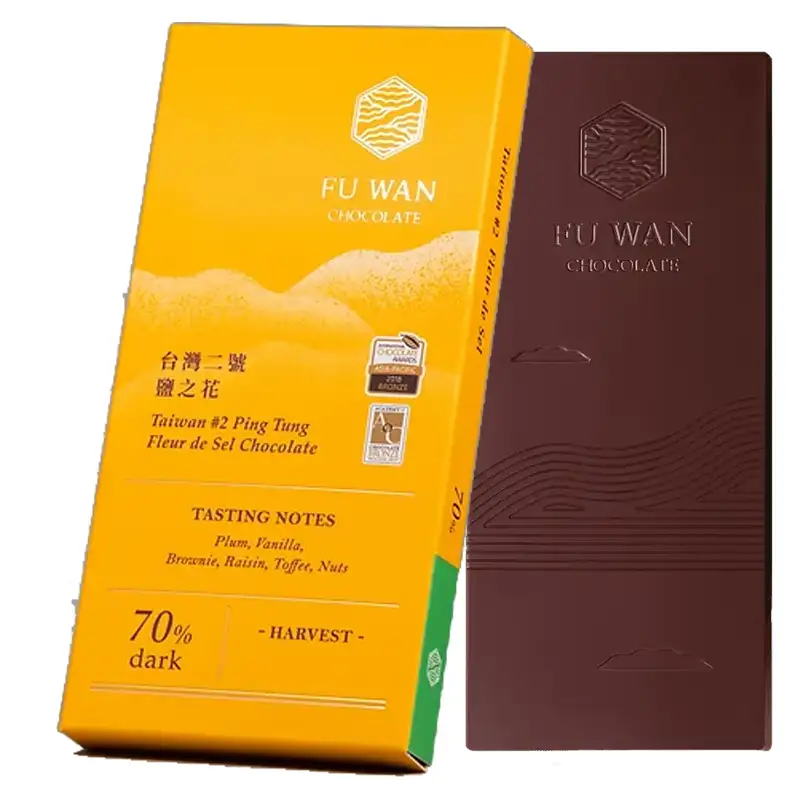 FU WAN | Schokolade »Taiwan #2 Ping Tung - Fleur de Sel« 70% | 45g Prämierte Schokolade Fleur de sel von Fu Wan