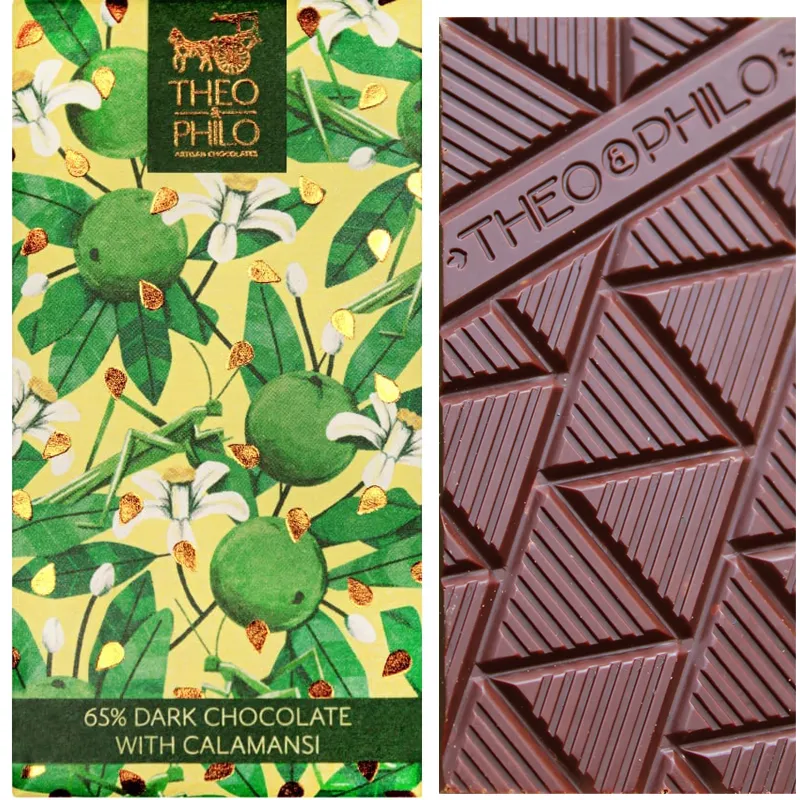 THEO & PHILO | Dunkle Schokolade mit »Calamansi« 65% | 45g Calamansi dunkle Schokolade von Theo und Philo Pilippinen