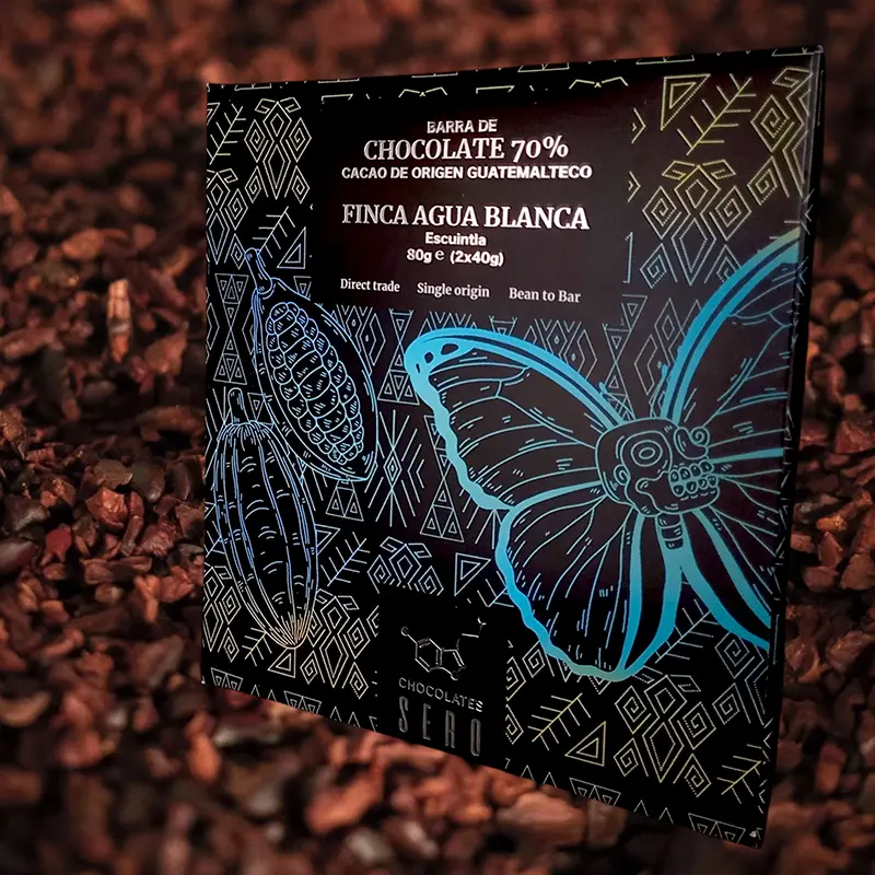Dunkle SERO Schokoladen hergestellt in  Guatemala