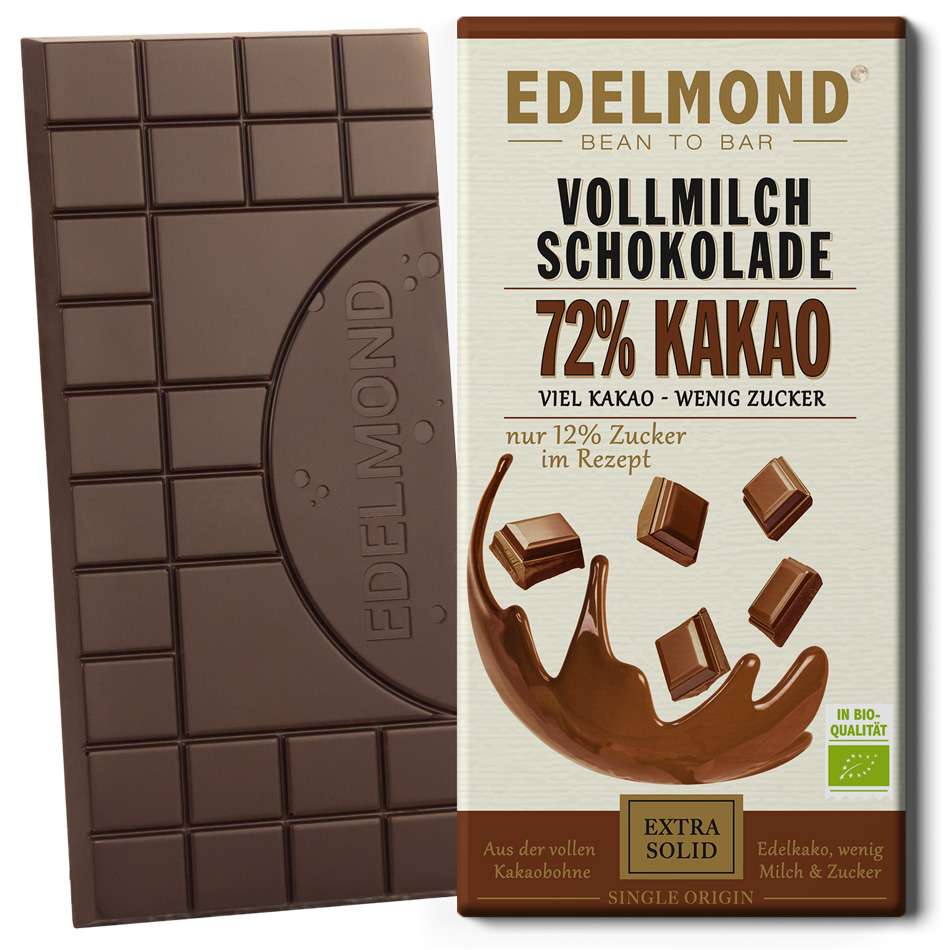 EDELMOND | Milchschokolade 72% | BIO | 75g