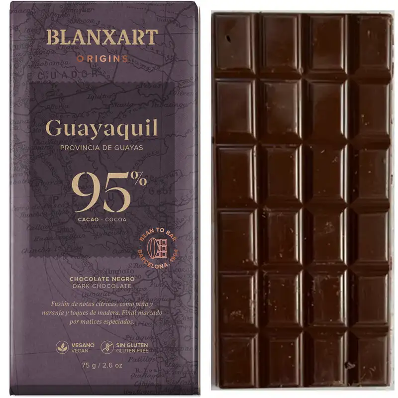 BLANXART | Dunkle Schokolade »Ecuador Guayaquil« 95% | 75g Guayaquil Ecuador Schokolade von blanxart Barcelona