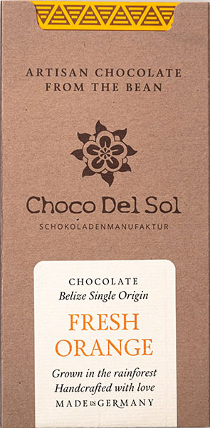 CHOCO DEL SOL | Dunkle Schokolade »Fresh Orange« | BIO