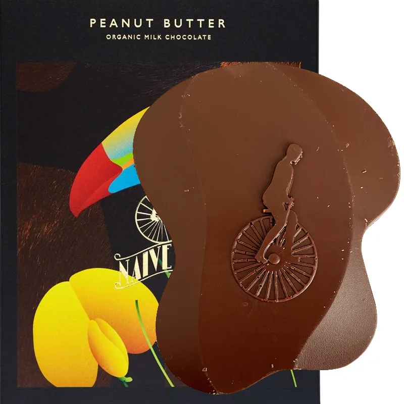 CHOCOLATE NAIVE | Milchschokolade & Erdnussbutter »Peanut Butter« 47% | 57g Milchschokolade mit Erdnussbutter Peanut Butter von Naive