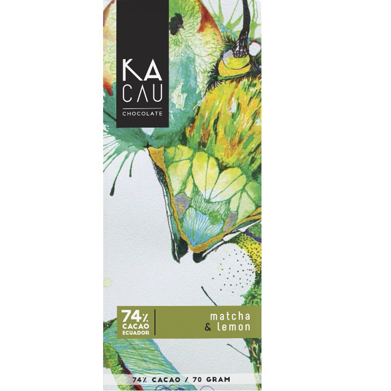 KACAU | Schokolade mit »Matcha-Tee & Zitrone« 74% | 70g