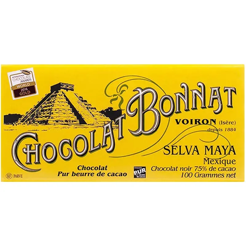 BONNAT | Dunkle Schokolade | Chocolat »Selva Maya« Mexique 75% | 100g Die beste Schokolade der Welt, Selva Maya Mexique von Bonnat