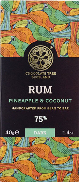 Schokolade mit Rum Pinapple und Coconut von Chocolate Tree
