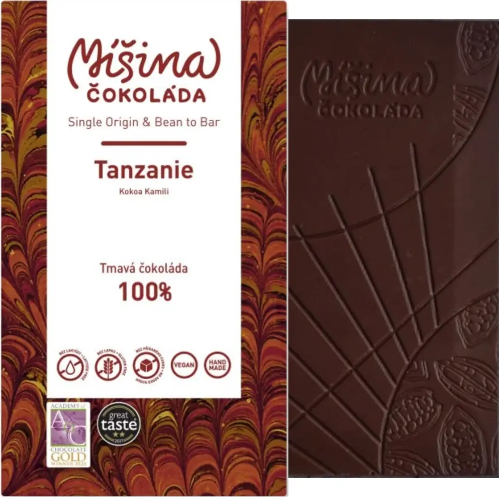 Tanzania 100% Kakaomasse Prämierte Schokoladen von Misina Prag