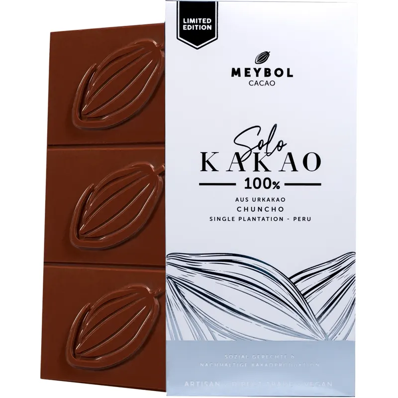 MEYBOL Schokolade | Kakaomasse »SOLO Chuncho« 100% | 70g 100% Chuncho Urkakao beste Schokolade von Meybol Peru