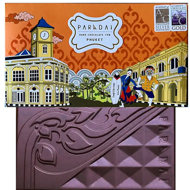 PARADAi | Dunkle Schokolade »Puket Thailand« 70% | 50g Puket Prämierte Schokolade Thailand von paradai