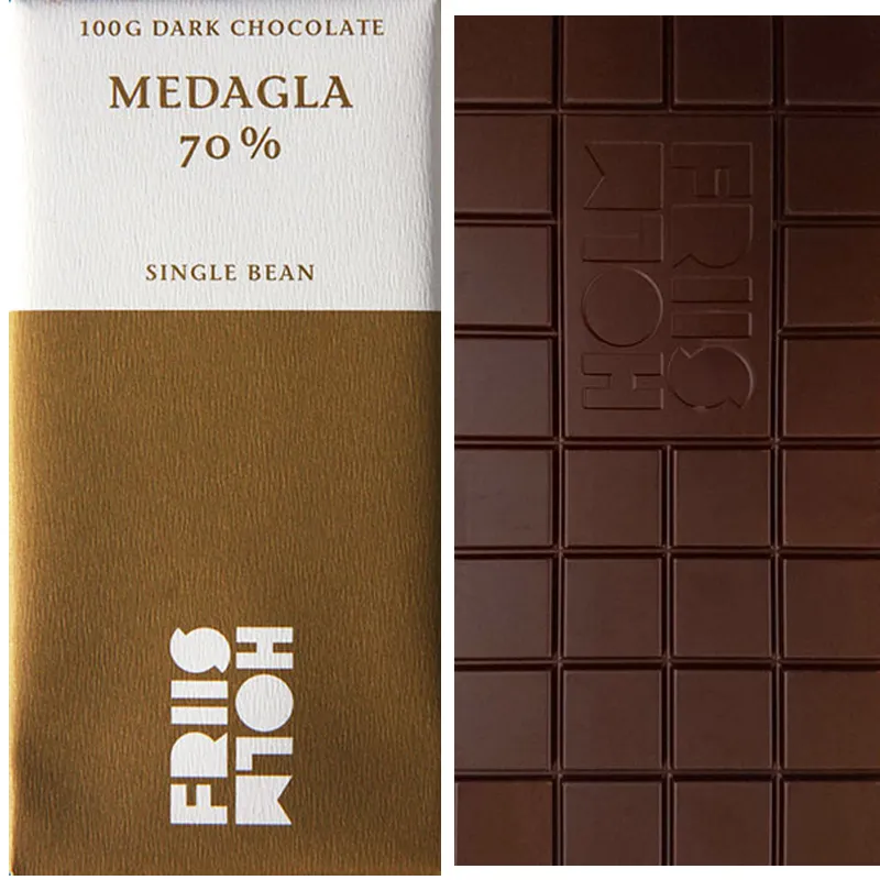 FRIIS-HOLM | Dunkle Schokolade »Medagla« Nicaragua 70% | 100g Medagla 70% Schokolade von Friis Holm Dänemark