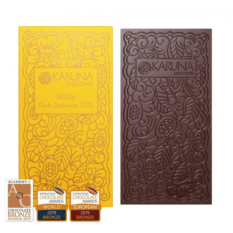 KARUNA Chocolate | Schokolade »Belize« 70% - Fast dried | BIO | 60g MHD 01.10.2023