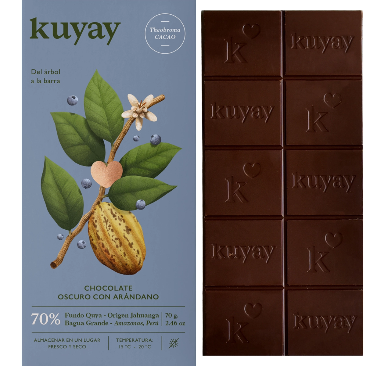 Blauberre Kuyay Tree to Bar Schokoladen  aus Fundo Quya, Jahuanga Peru