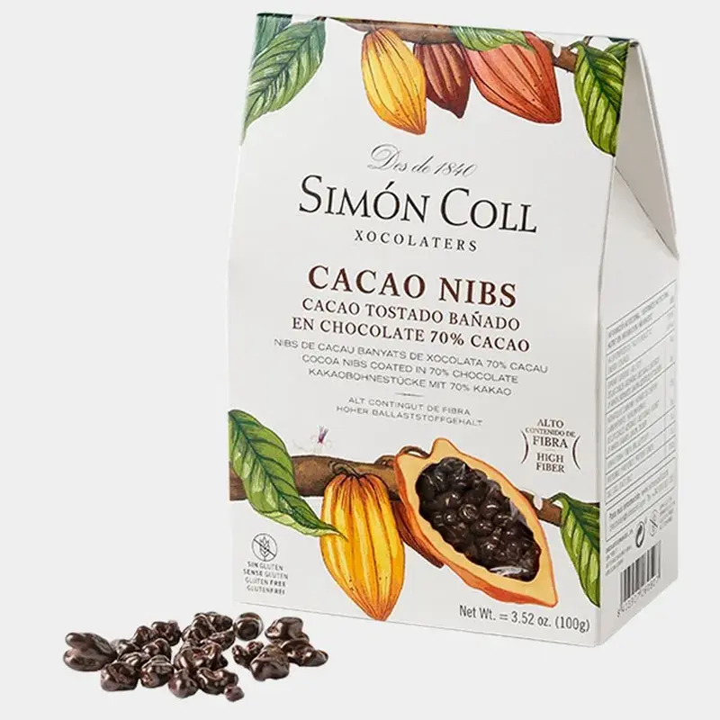 SIMON COLL | Kakaonibs & Schokolade »Cacao Nibs« 70% | 100g 100g Kakaonibs in Schokolade von Simon Coll