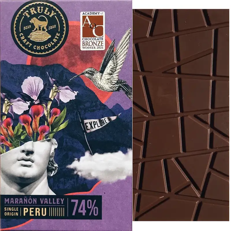 TRULY | Dunkle Schokolade »Marañón Valley - Peru« 74% | 60g Schokolade Maranon Valley Peru von Truly München