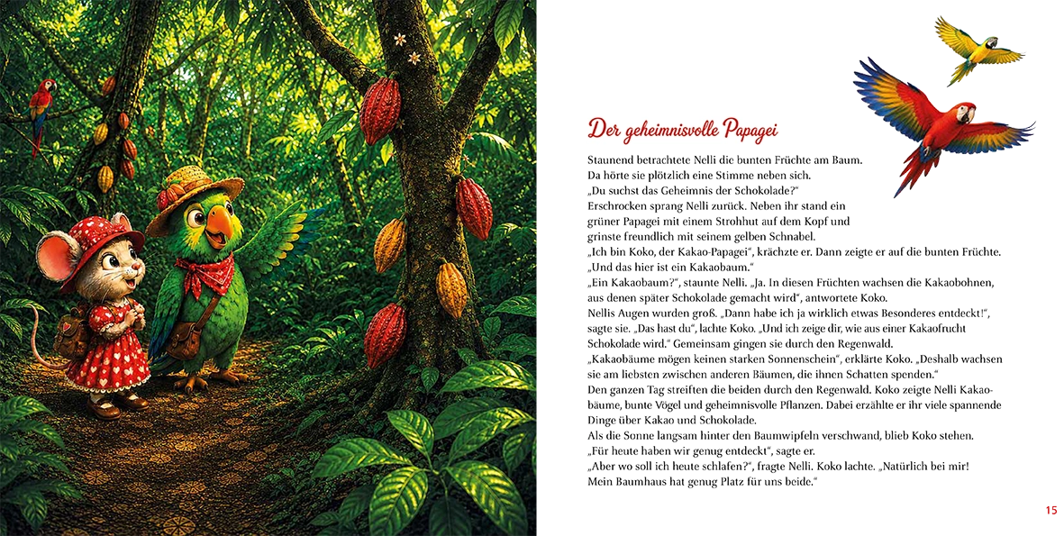 Nelli Naschmaus im Regenwald Kinderbuch Nelli und Koko Kakao-Papagei