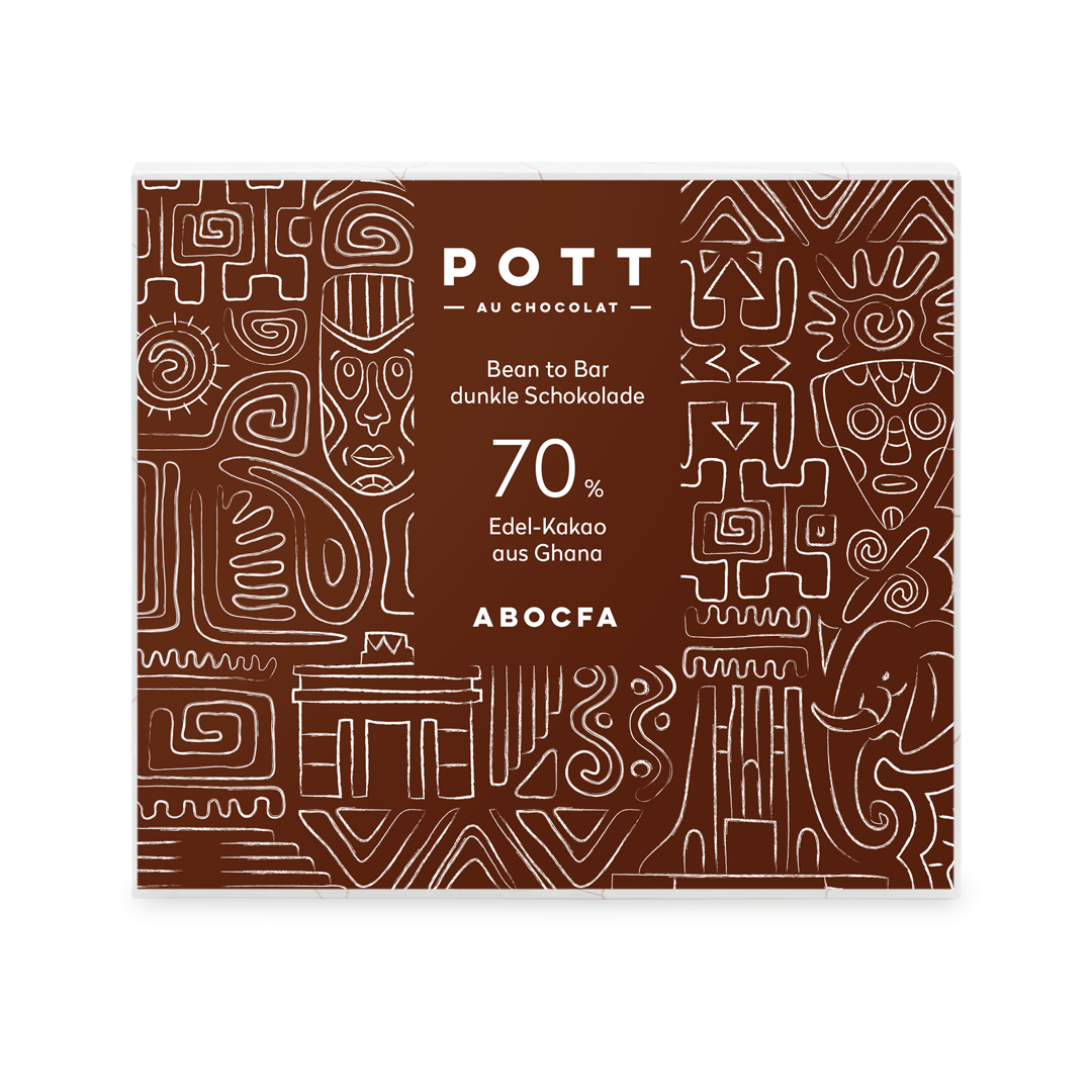 POTT au Chocolat | Dunkle Schokolade »Abocfa Ghana« 70% | 80g