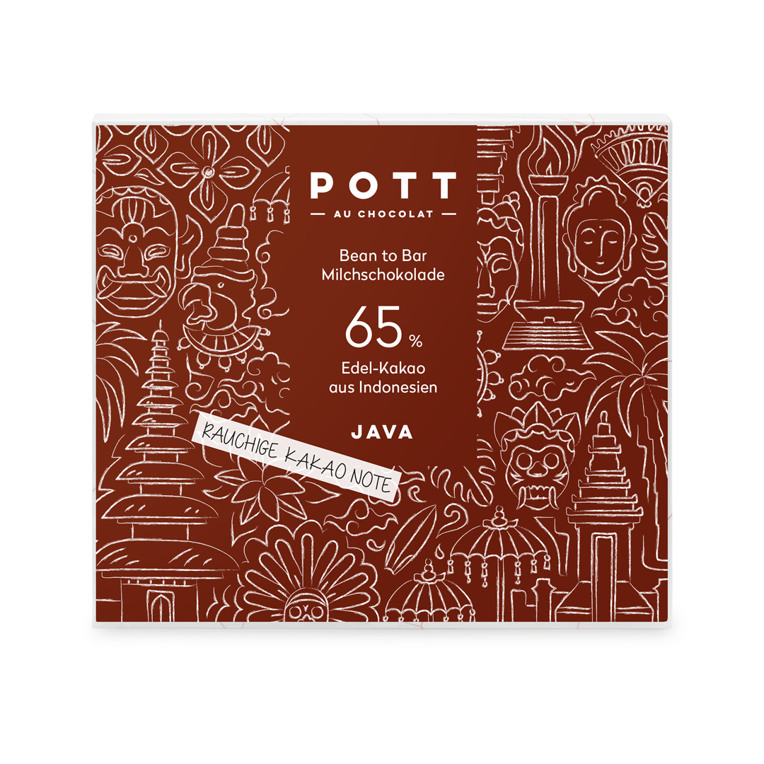 POTT au Chocolat | Milchschokolade »Java – Indonesien« 65% | 80g
