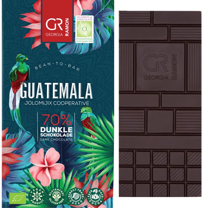 GEORGIA RAMON | Dunkle Schokolade »Guatemala« 70% | BIO | 50g Guatemala Schokolade mit 70% Kakao von Georgia Ramon
