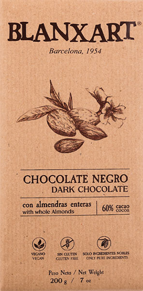 Spanische dunkle Schokolade mit Mandeln von Blanxat