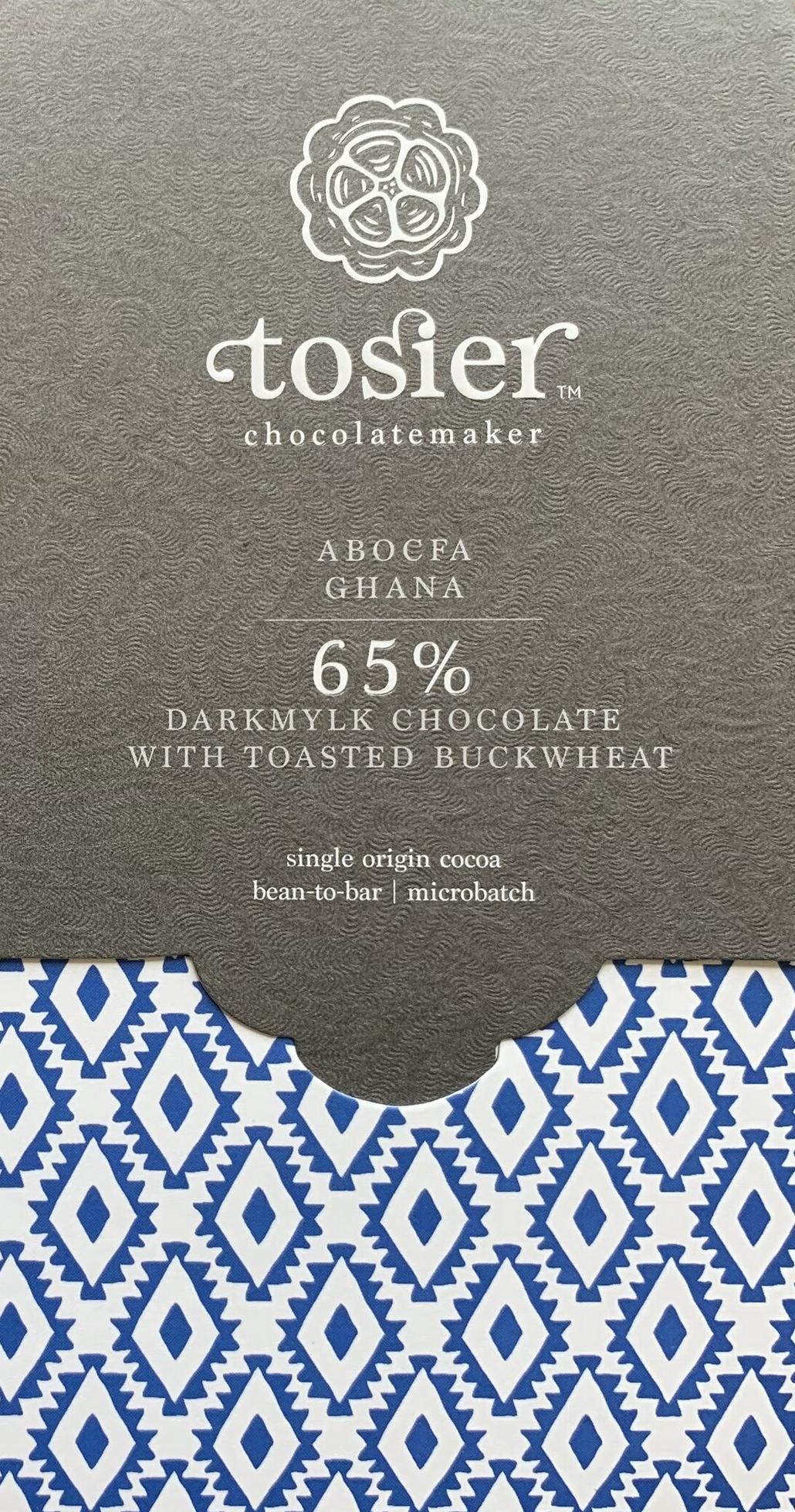 TOSIER | Mylk Schokolade & geröstetem Buchweizen »ABOCFA Ghana« 65%