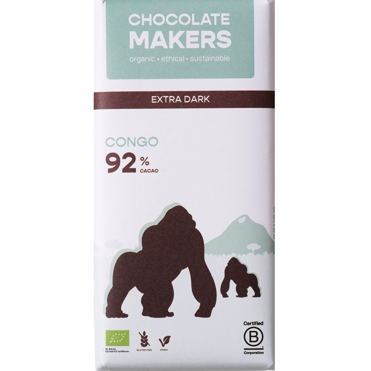 Amsterdam Chocolate Makers Congo Extra Dark 92 % Kakaogehalt, vegan, nachhaltig