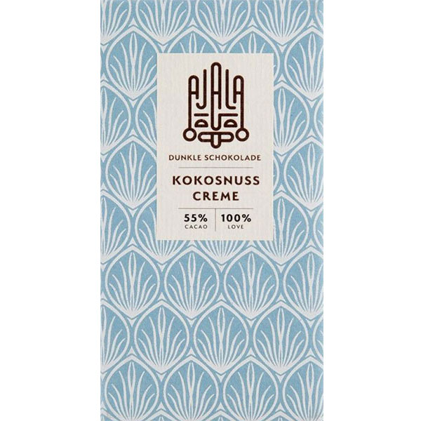 AJALA | Vegane Schokolade »Kokosnuss Creme« 55% | 45g Dunkle Ajala Schokolade Kokosnuss Creme
