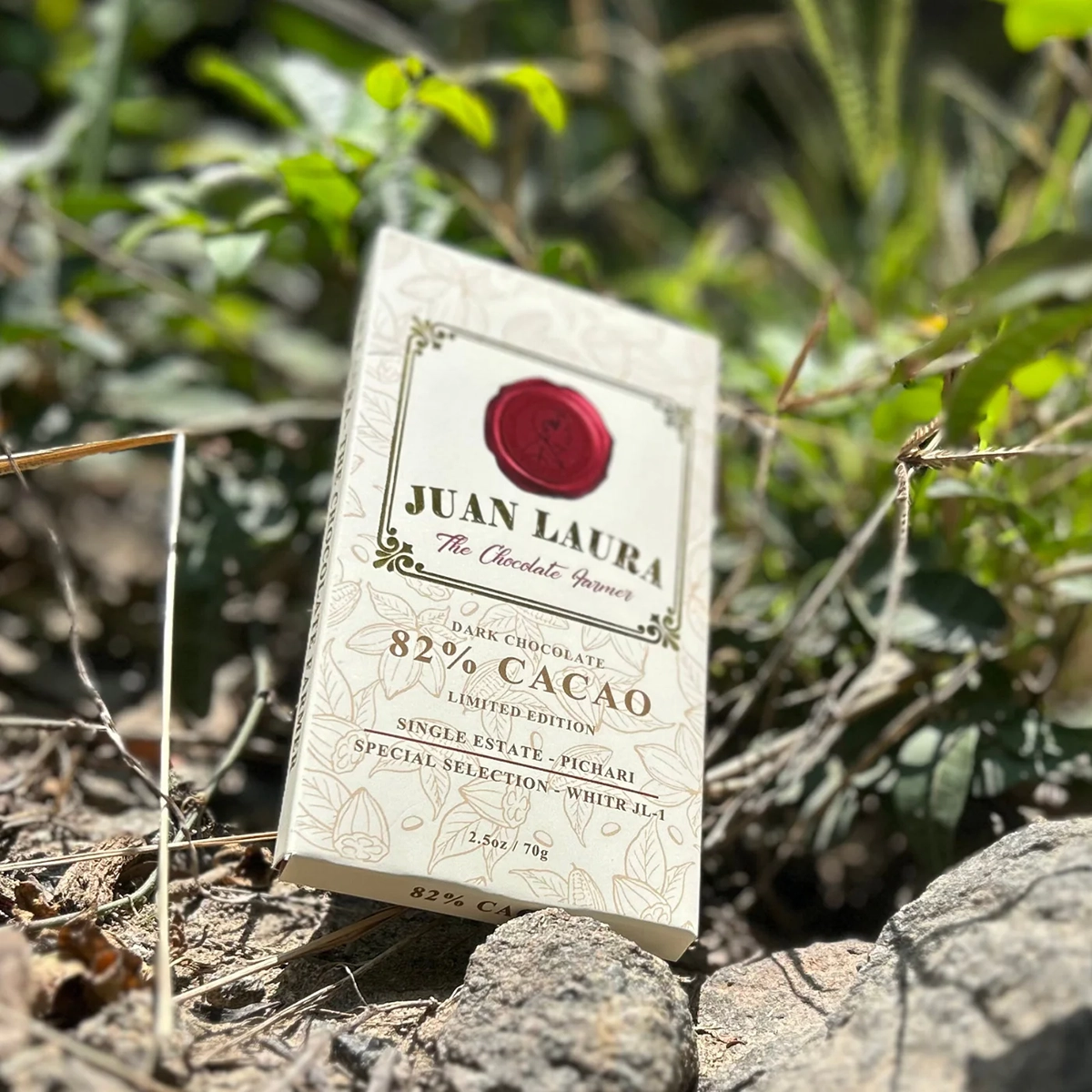 Tafel JUAN LAURA Pichari JL-1 82% – dunkle Schokolade aus Pichari Peru
