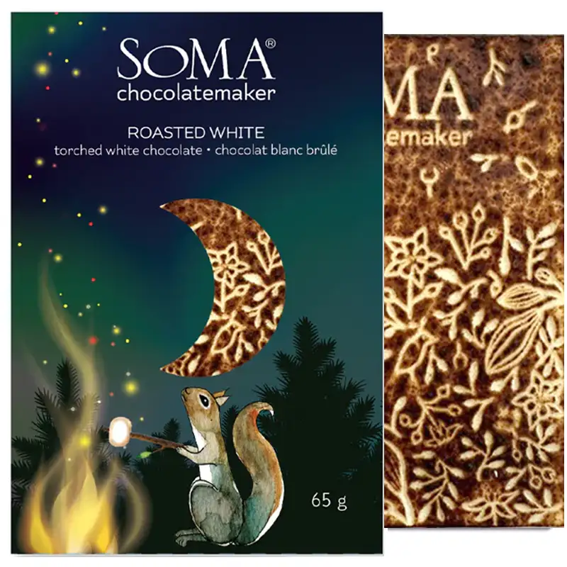 SOMA Chocolates | Geröstete weiße Schokolade »Roasted White« | 65g Karamelisierte Weiße Schokolade Roasted White von Soma Kanada