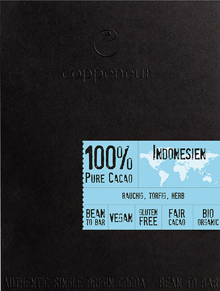Schokolade mit 100% kakao aus Indonesien, Hersteller: Coppeneur