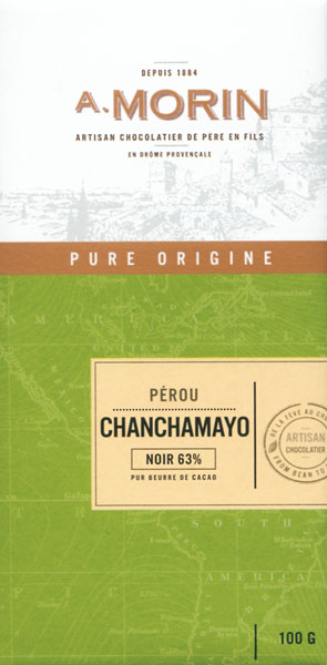 A. MORIN | Dunkle Schokolade Peru »Chanchamayo« 63% | 100g