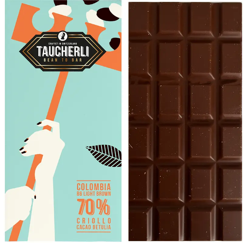 Colombia Schokolade von taucherli mit 70% Kakao