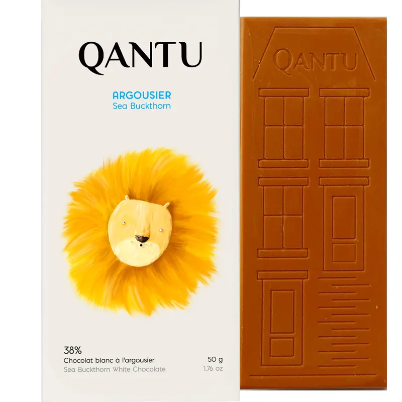 QANTU | Weiße Schokolade & Sanddorn »Argousier« 38% | 50g Argousier Schokolade von Qantu Canada