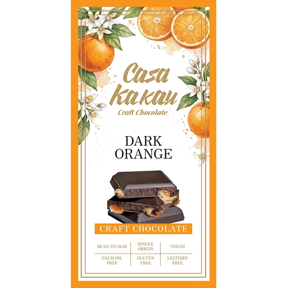 CASA KAKAU | Dunkle Schokolade »Dark & Orange« 70% | 70g