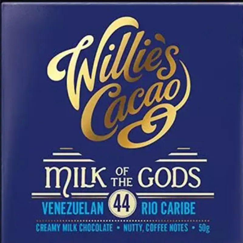 WILLIE's Cacao | Milchschokolade »Milk of the Gods« 44% | 50g Milchschokolade Milk of Gods von Willies