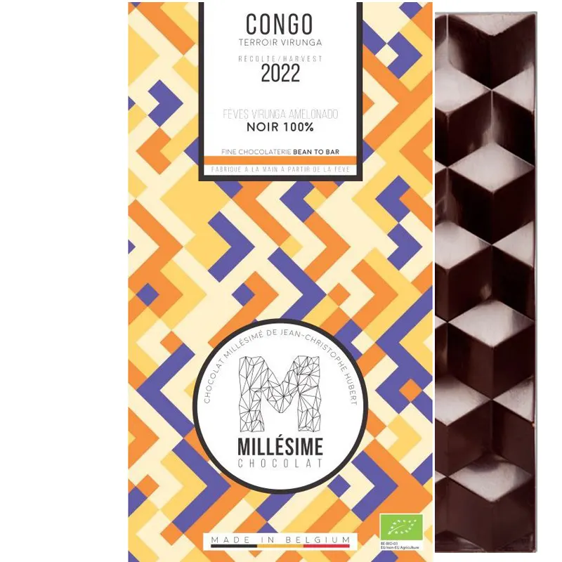 Belgische 100% Schokolade Congo Virunga von Millesim 