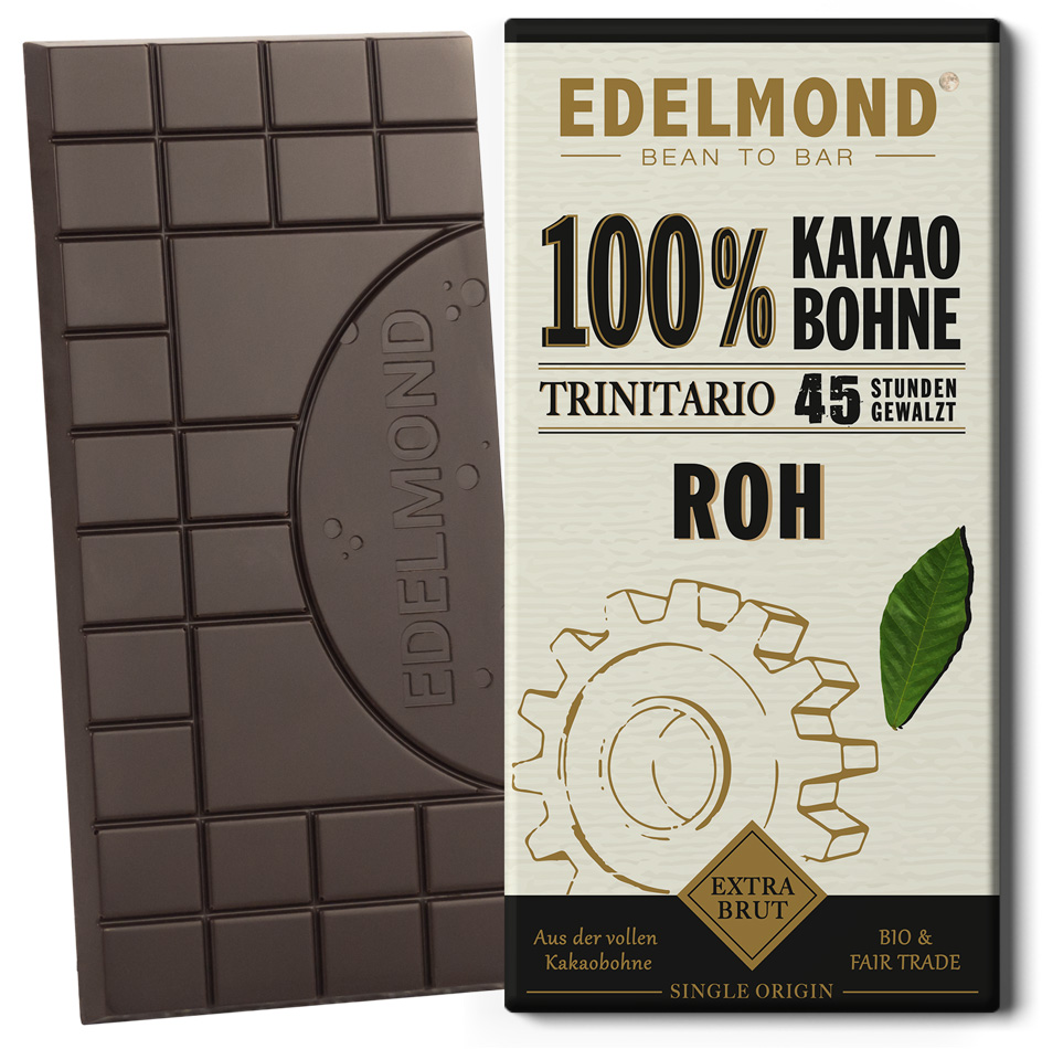 EDELMOND | Schokolade  »Trinitario 45« geröstet 100% | BIO | 72g MHD 19.3.2022